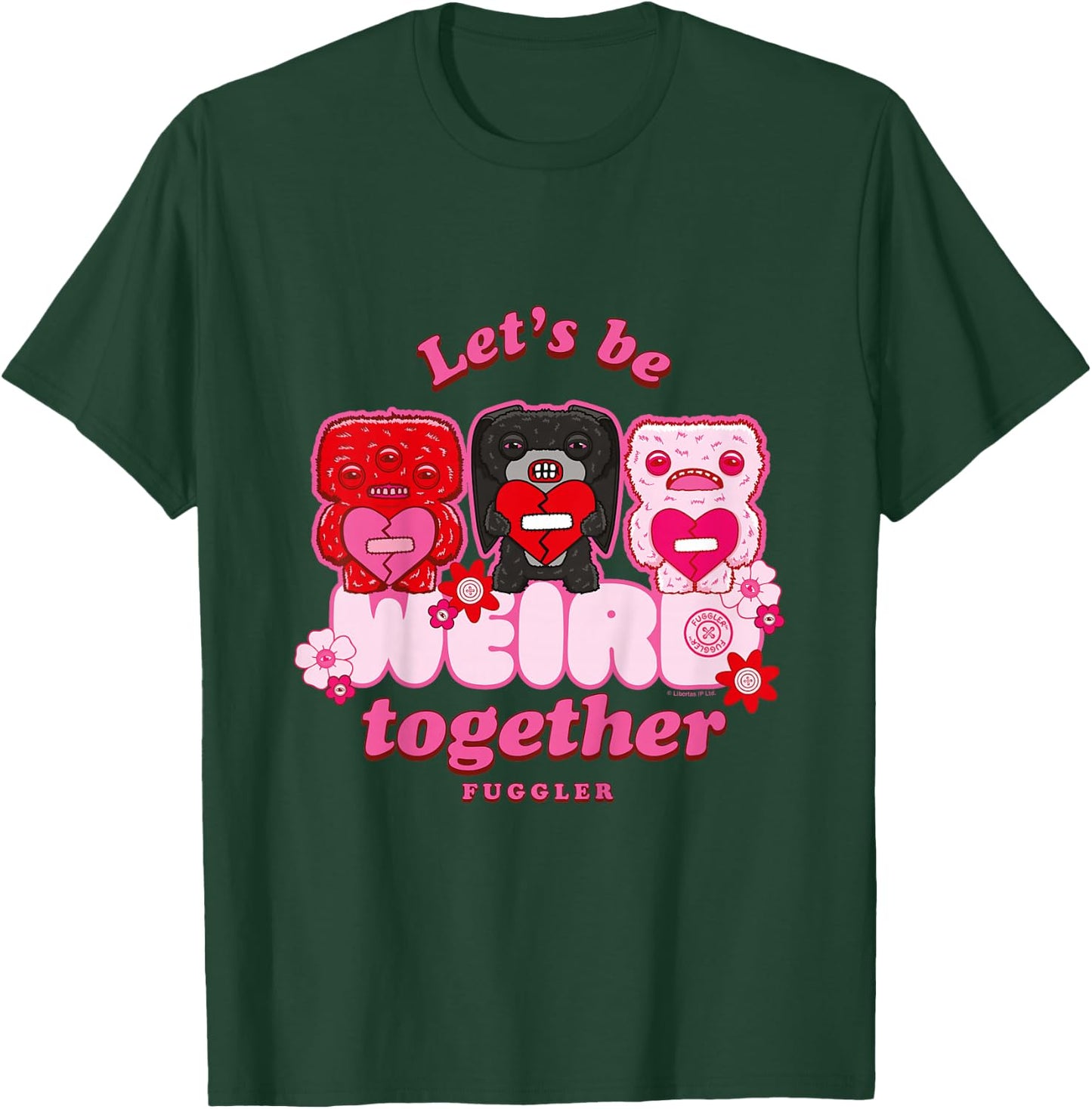 Lord Long Ears & Co Love Weird Together Valentine's Day Kids T-Shirt - T-Shirt | Forest