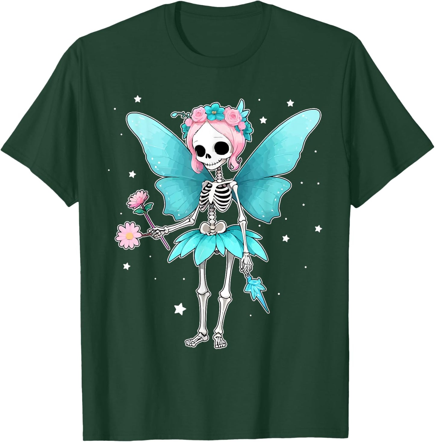 Fairy Skeleton Enchanted Gothic T-Shirt - T-Shirt | Forest