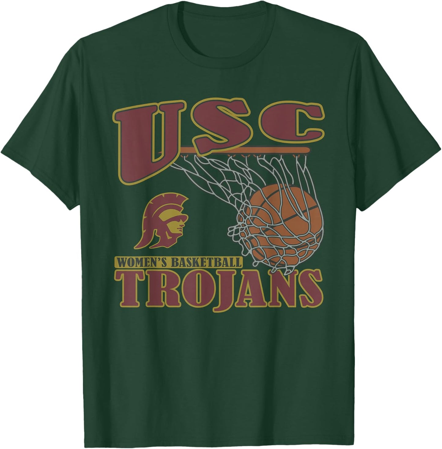 Elite Authentics USC Trojans Women's Basketball Vintage Black T-Shirt - T-Shirt | Forest