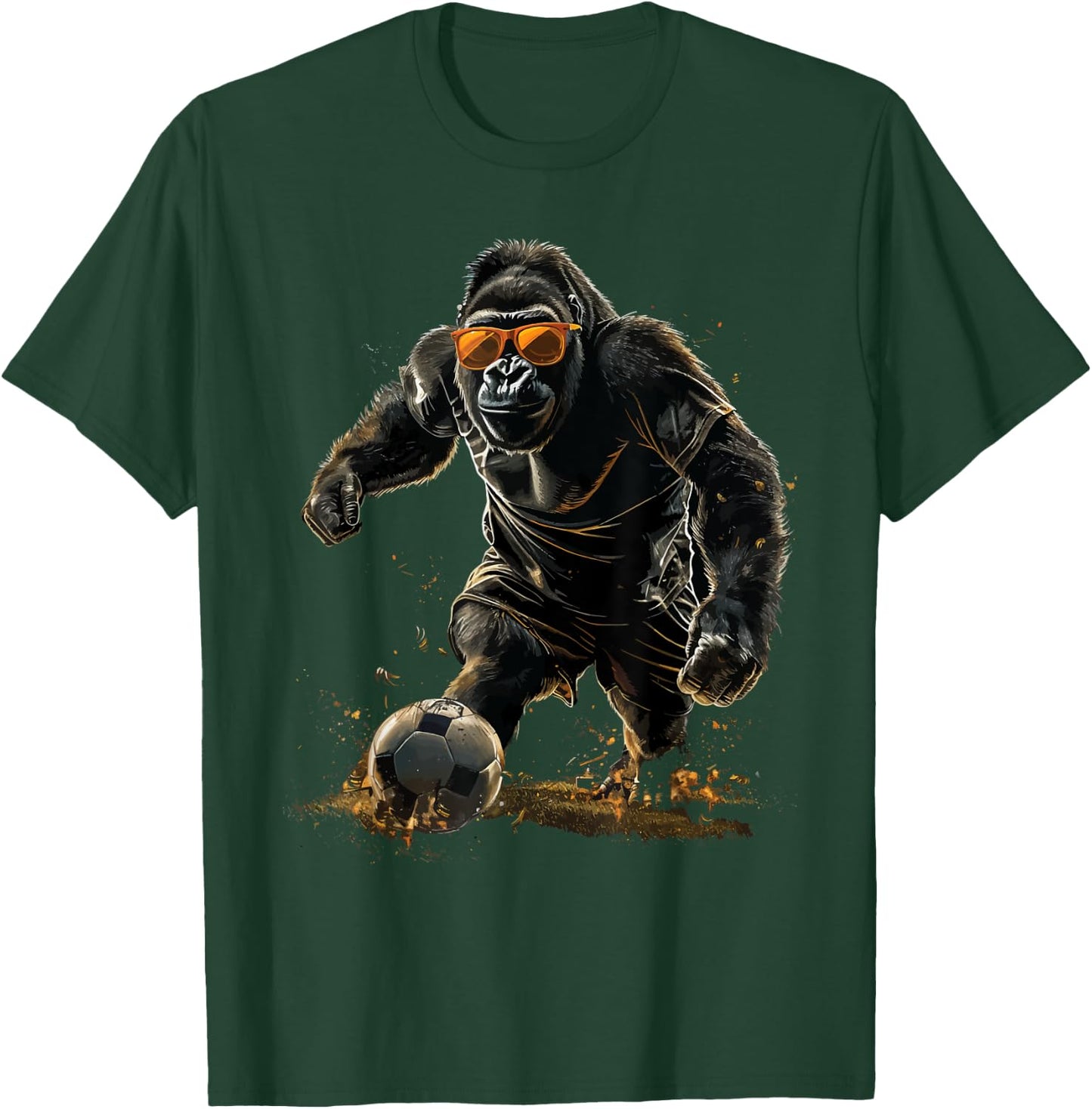 Gorilla Soccer Football T-Shirt - T-Shirt | Forest