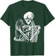 Skeleton Holding A Cat Funny Lazy Halloween Costume Skull T-Shirt - T-Shirt | Forest