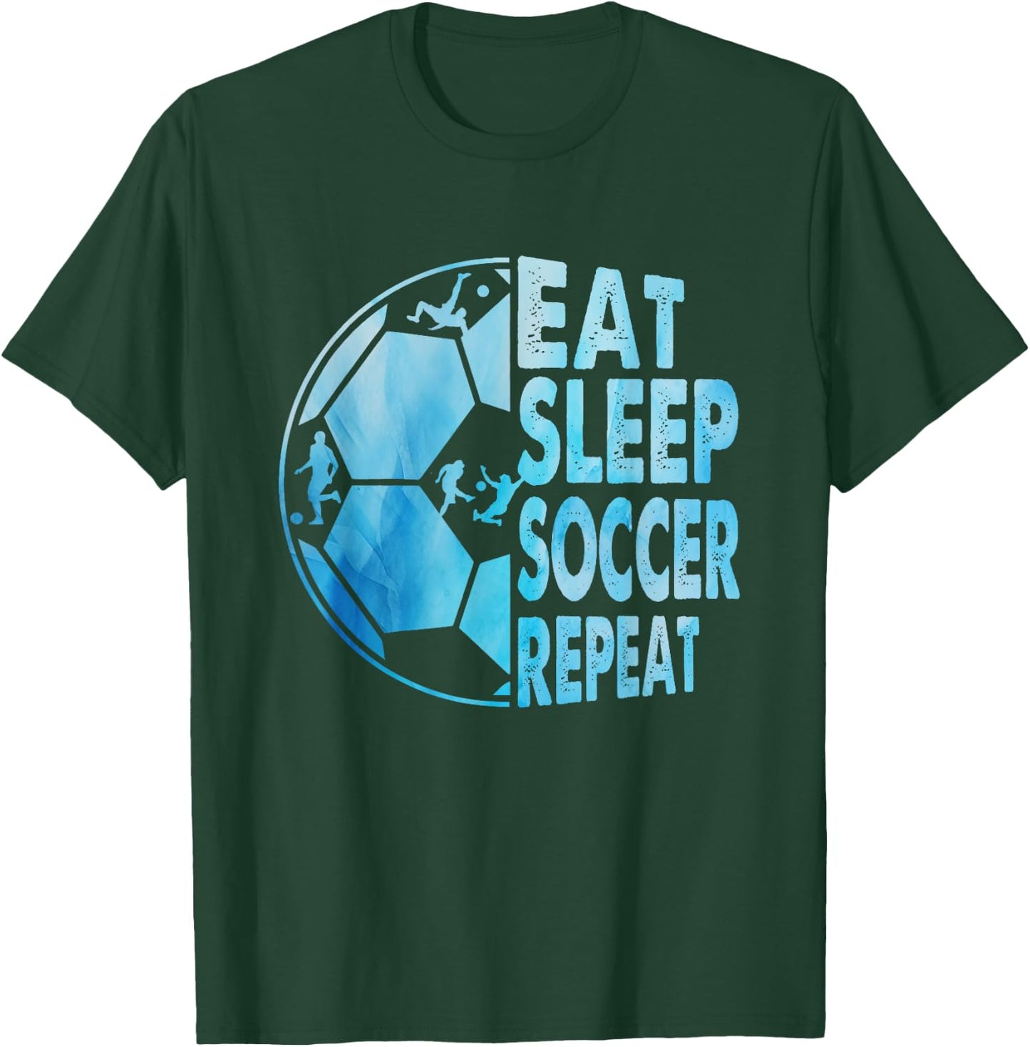 Eat Sleep Soccer Repeat For Youth Girls Kids Boys Purple T-Shirt - T-Shirt | Forest