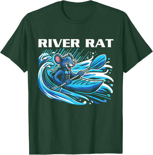 River Rat, River Kayaking, River Adventures, River Rat T-Shirt - T-Shirt | Forest