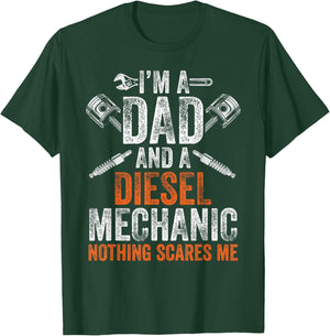 Gift Father's Day Halloween - Diesel Mechanic Dad T-Shirt - T-Shirt | Forest