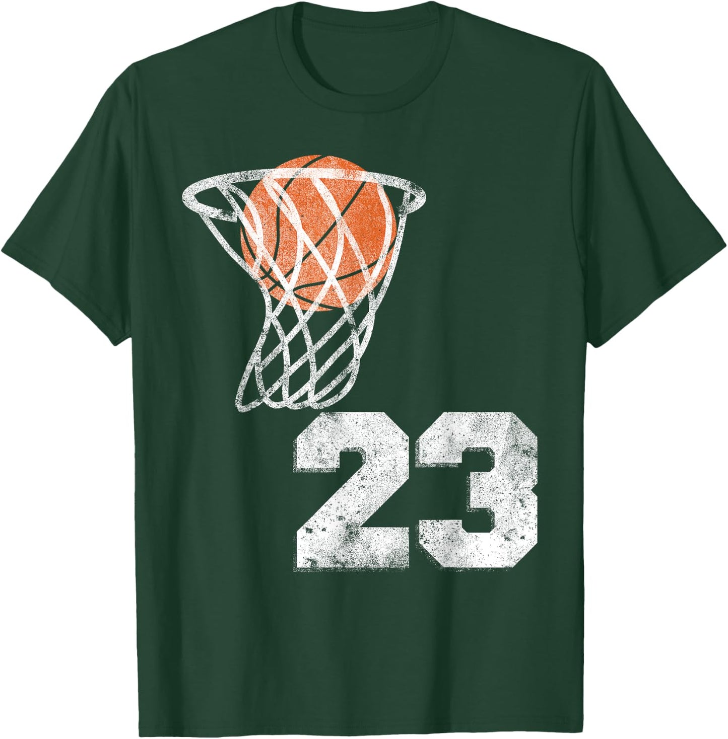 Vintage Basketball Jersey Number 23 Player Number T-Shirt - T-Shirt | Forest
