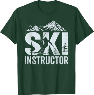 Ski instructor, ski teacher, professional skier T-Shirt - T-Shirt | Forest