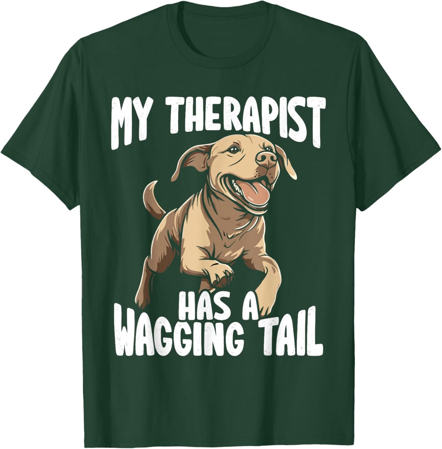Labrador Design Therapy Service Dog T-Shirt - T-Shirt | Forest