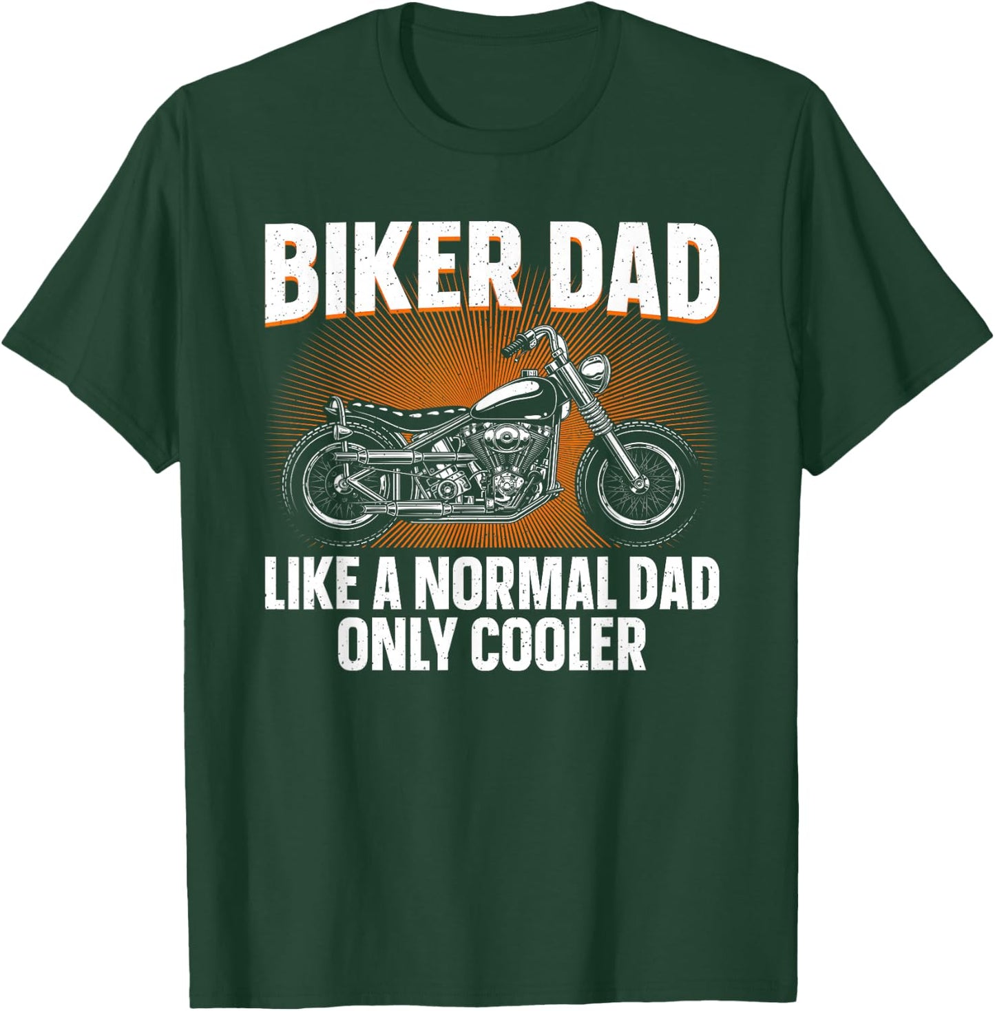 Funny Motorcycle Dad Design Grandpa Motorbike Rider T-Shirt - T-Shirt | Forest