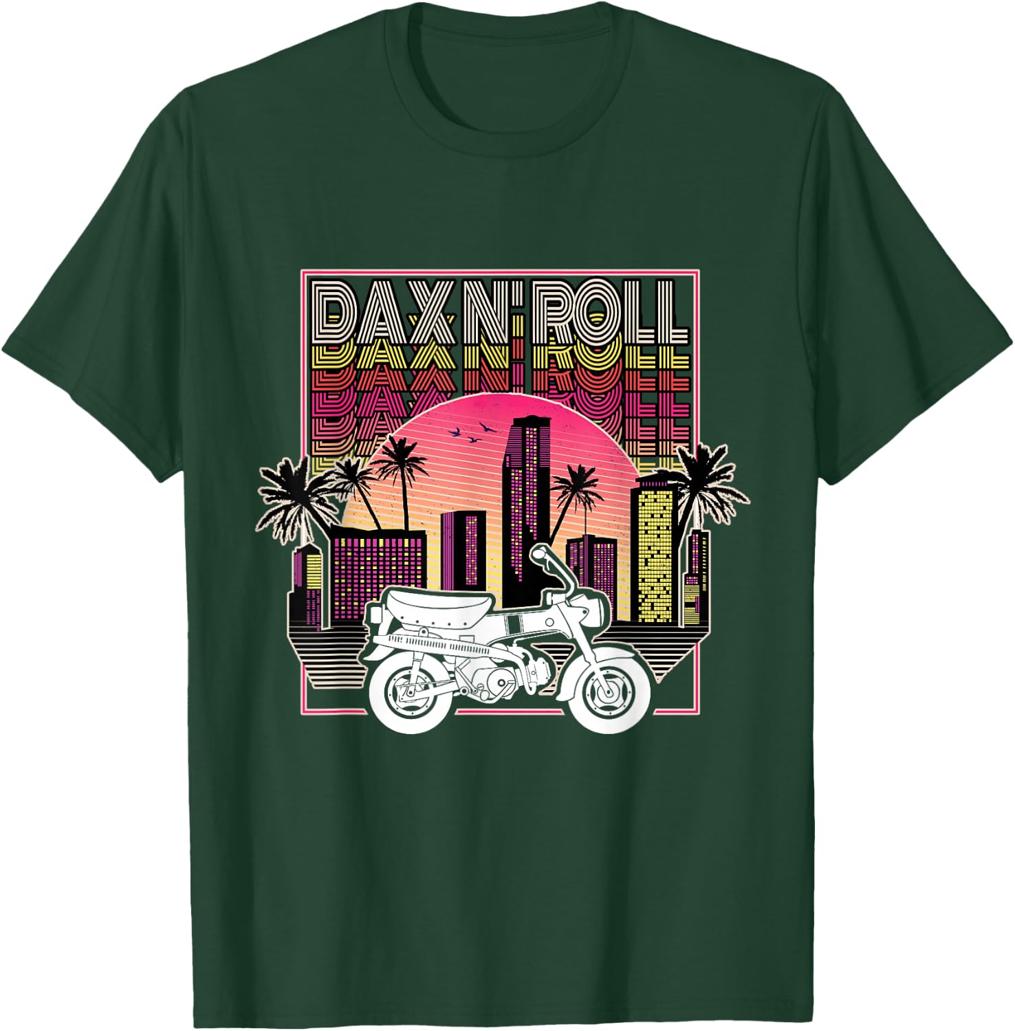 Dax Moped Motorcycle Retro Vintage Japan Classic T-Shirt - T-Shirt | Forest