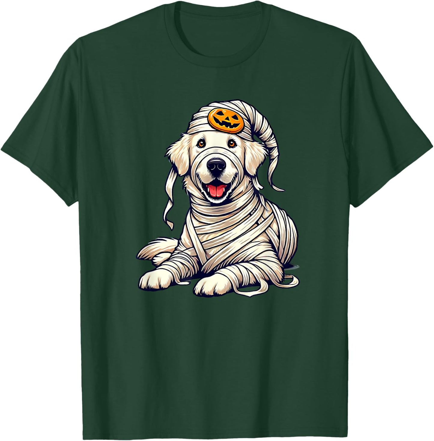 Halloween English Cream Golden Retriever Dog Cute Puppy T-Shirt - T-Shirt | Forest