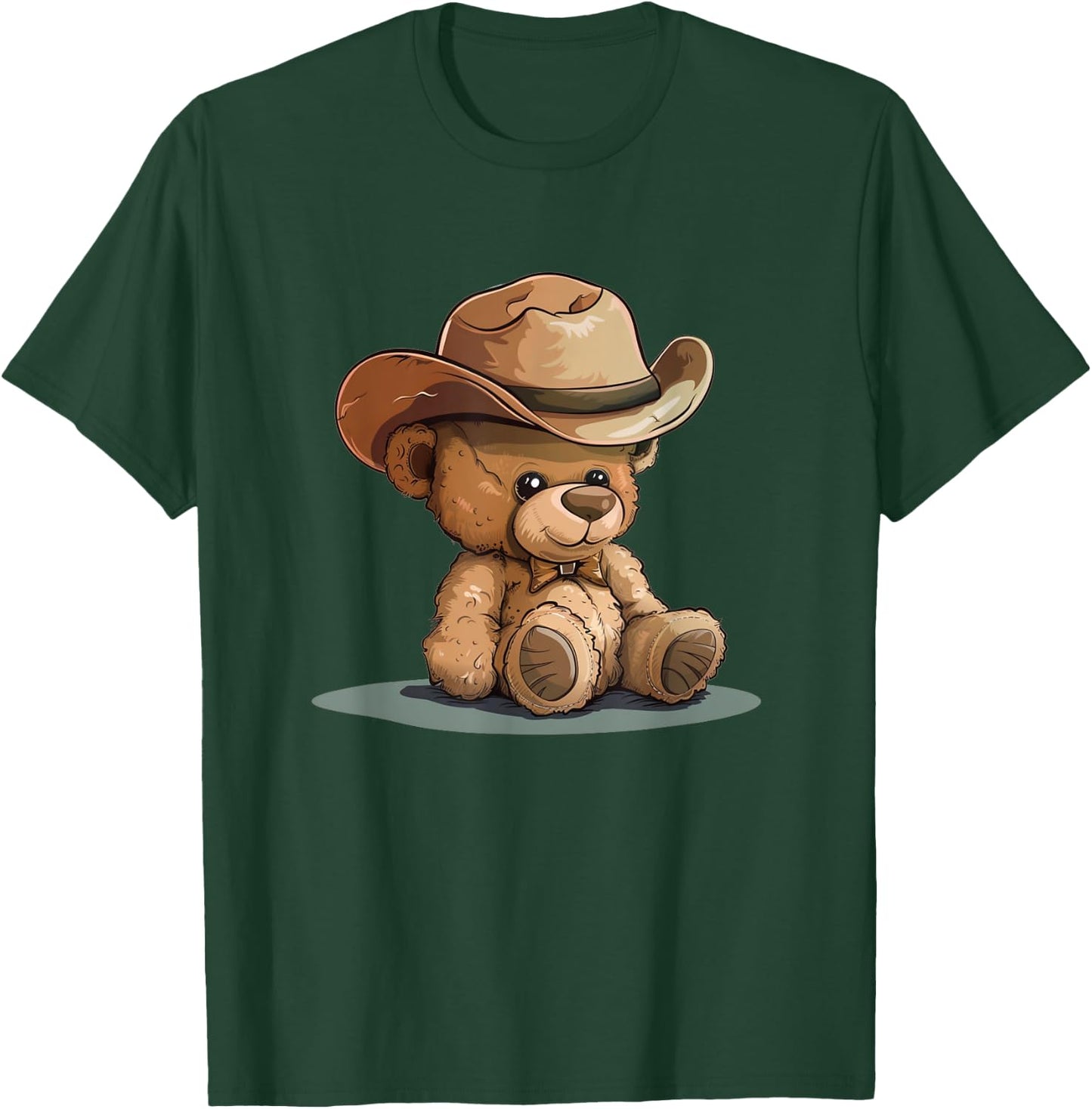 Pretty Teddy Bear Costume for Cowboy Hat Lovers T-Shirt - T-Shirt | Forest