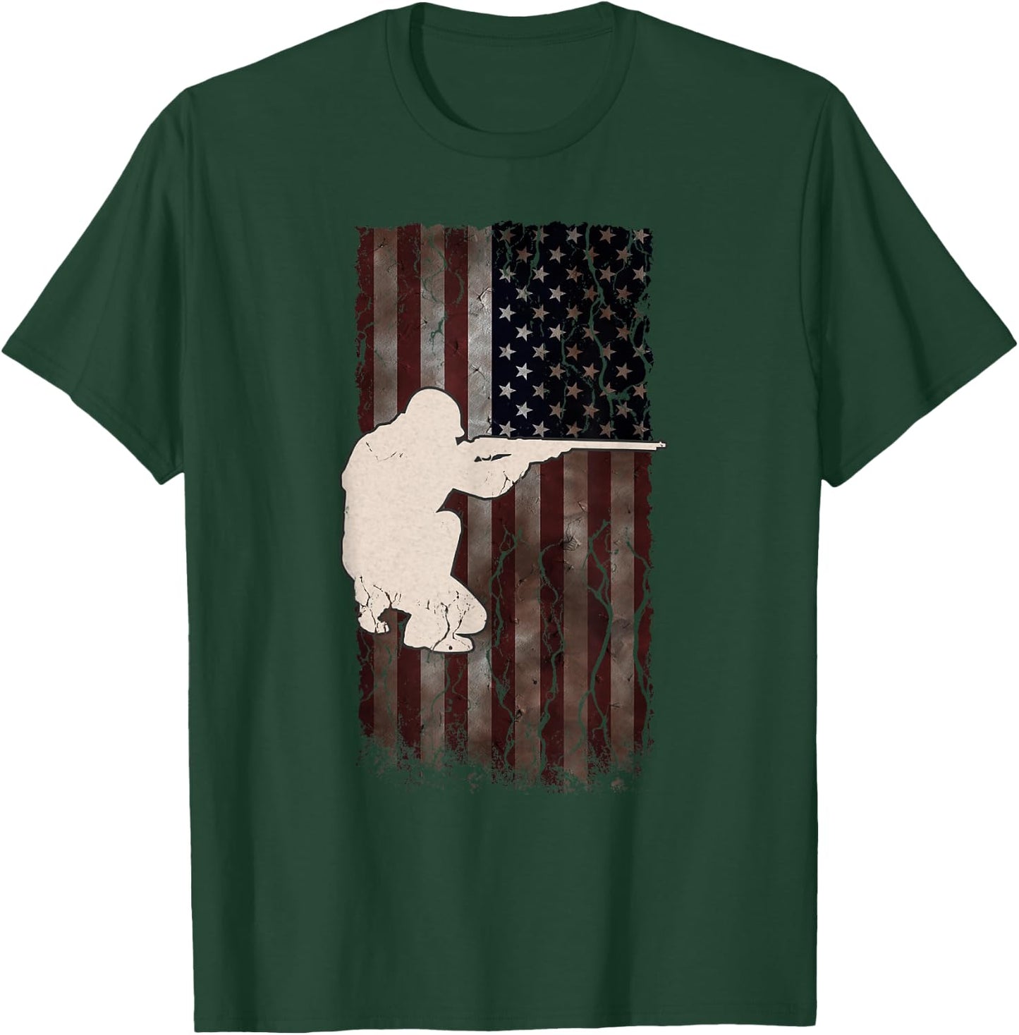 Allies Military Shooter WW2 / WW1 Vintage War Sniper Solider T-Shirt - T-Shirt | Forest