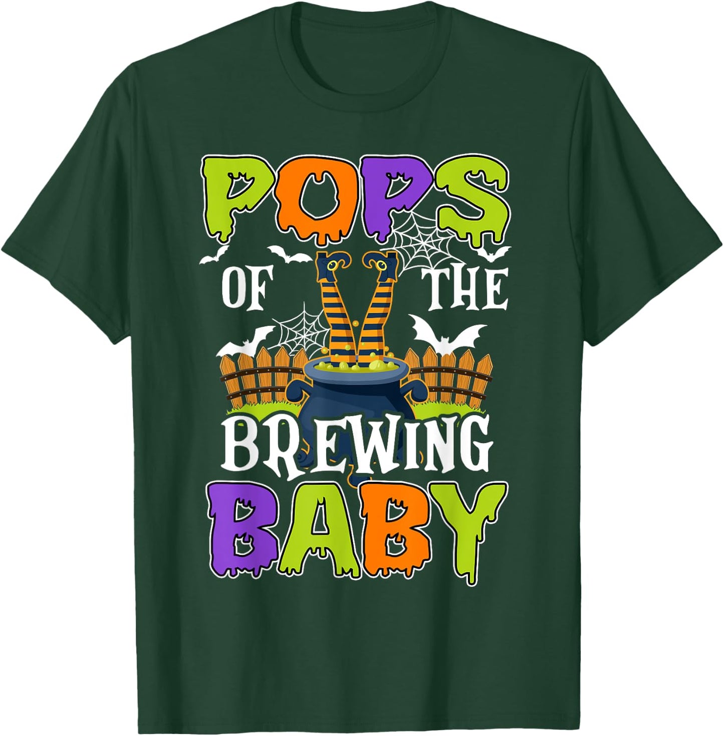Pops Of The Brewing Baby Halloween Witch Baby Funny T-Shirt - T-Shirt | Forest