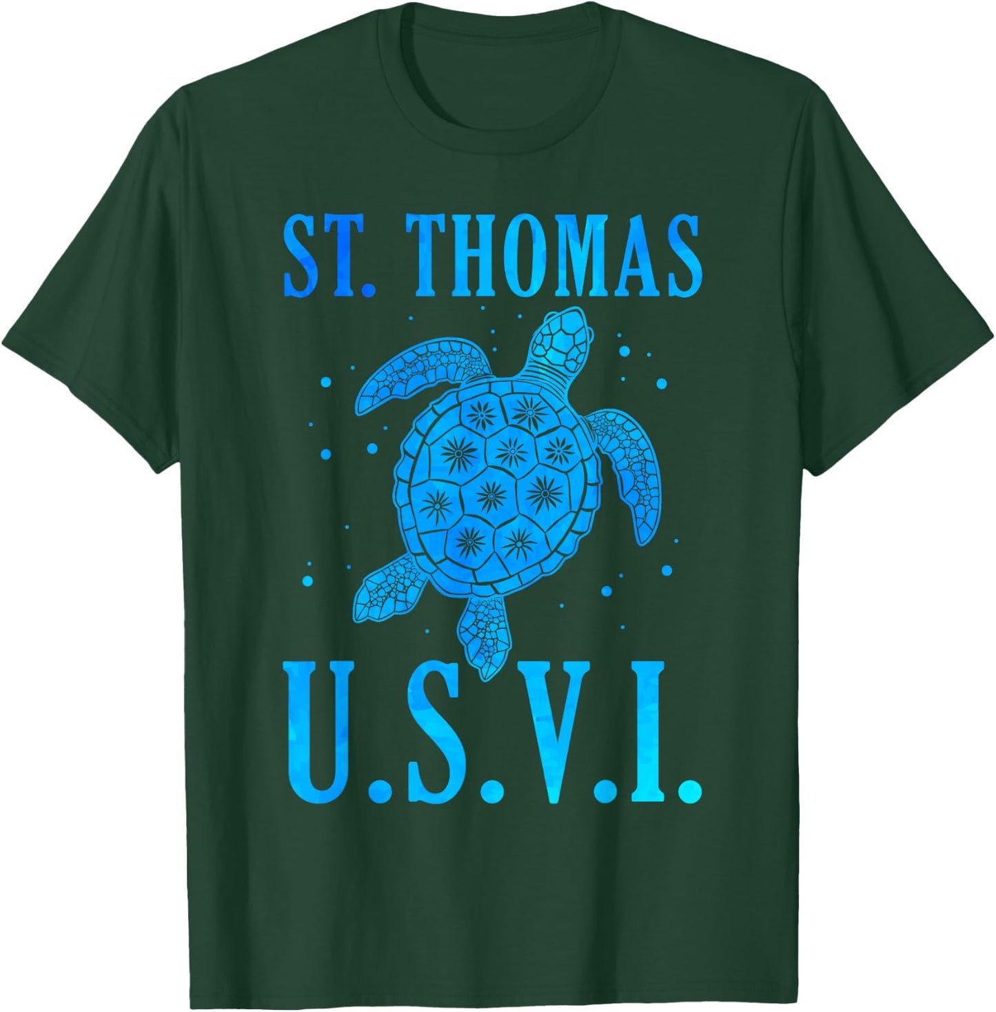 St. Thomas USVI Sea Turtle Beach Vacation Travel Women T-Shirt - T-Shirt | Forest