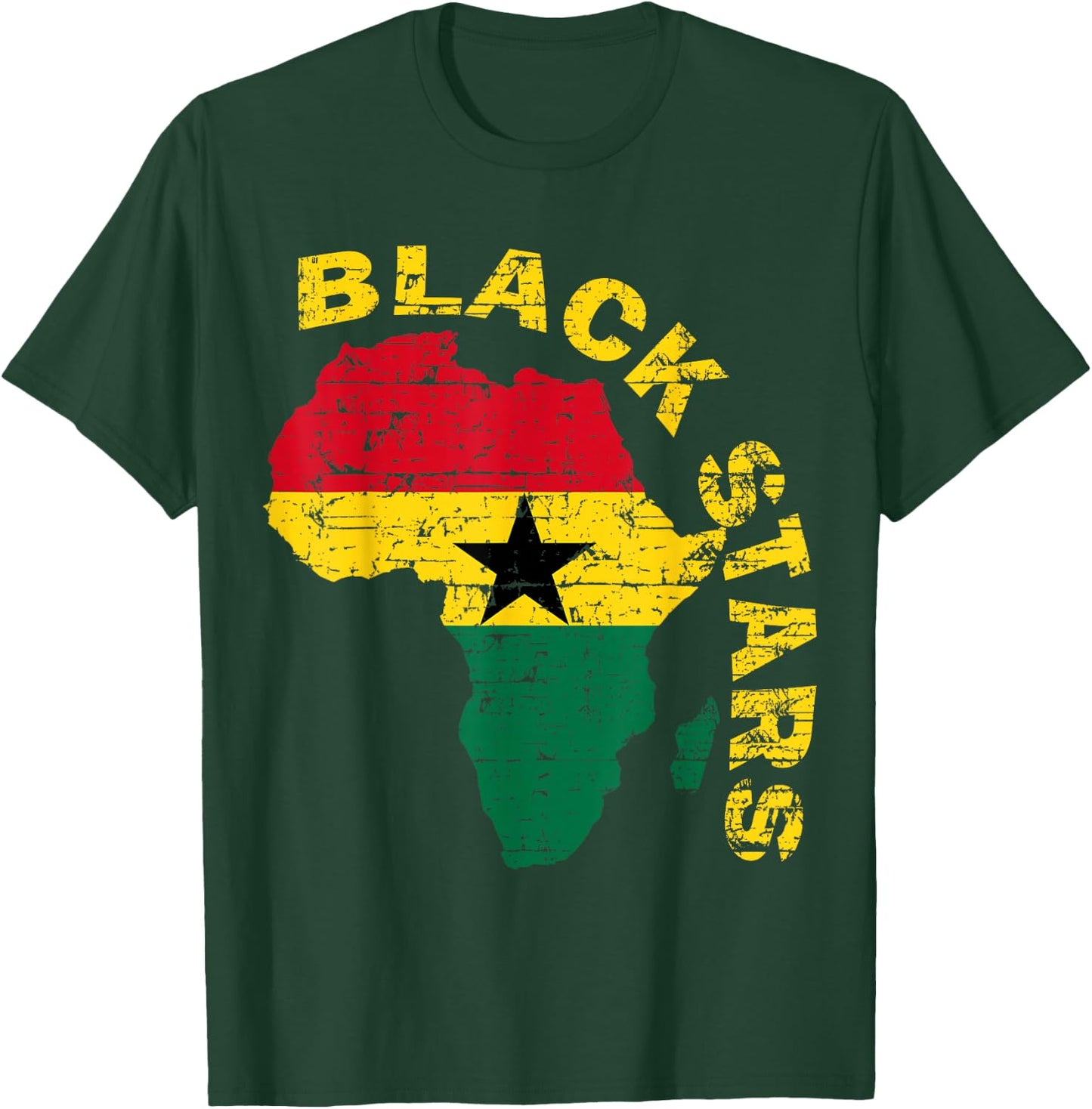 Blackstars of Ghana African soccer T-Shirt - T-Shirt | Forest