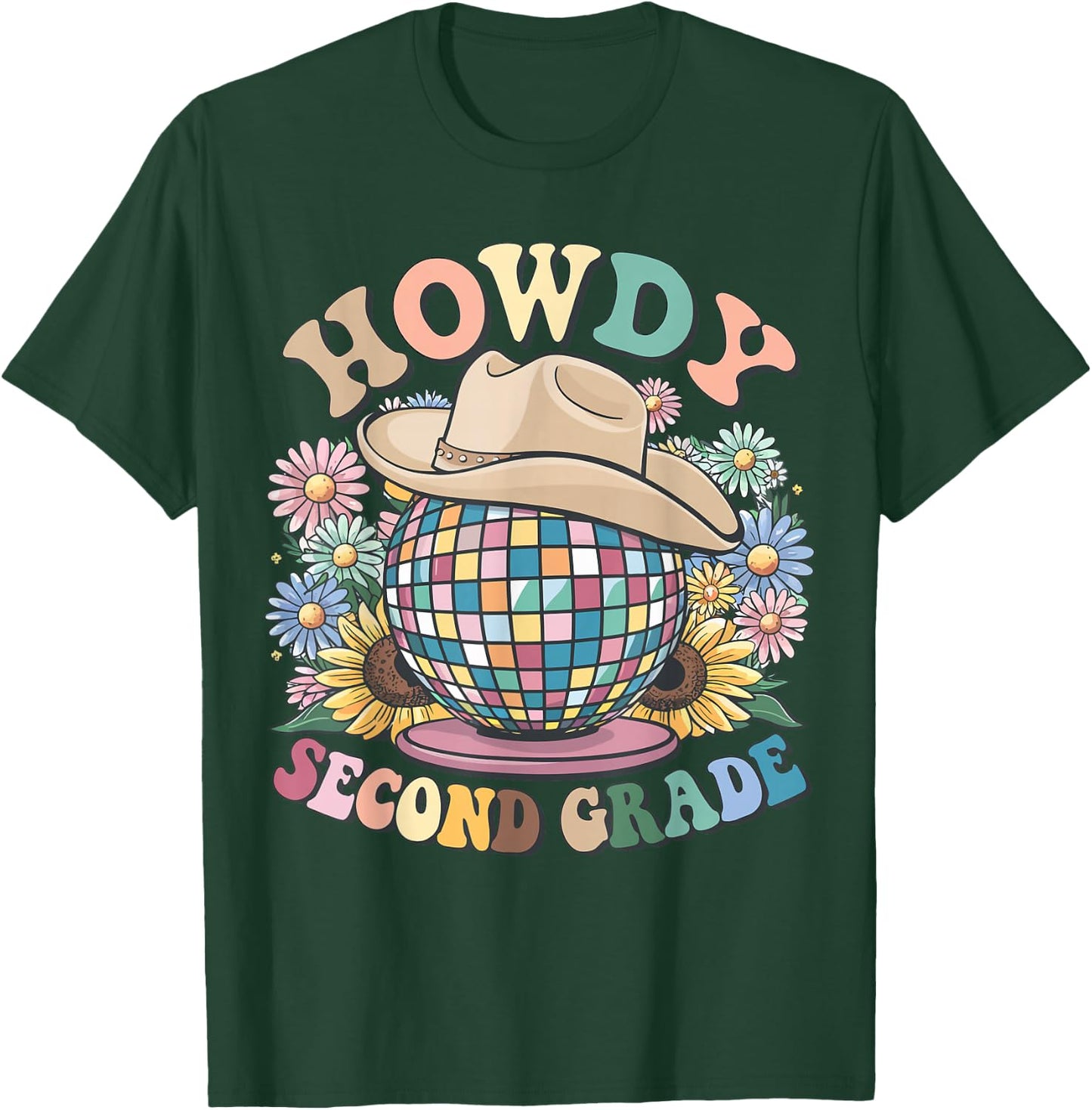 Howdy Second Grade Cowgirl Western 2nd Grade Back to School T-Shirt - T-Shirt | Forest