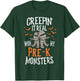 Creepin It Real Pre-K Monsters Halloween Preschool Teacher T-Shirt - T-Shirt | Forest
