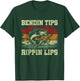 Bendin Tips Rippin Lips Bass Fishing Fisherman Bass Fish T-Shirt - T-Shirt | Forest