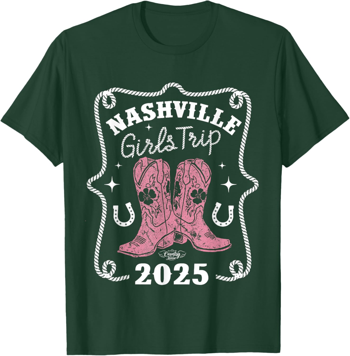 Country Tease Nashville Girls Trip 2025 T-Shirt - T-Shirt | Forest