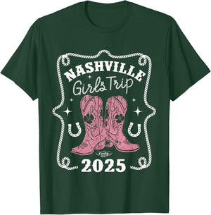 Country Tease Nashville Girls Trip 2025 T-Shirt - T-Shirt | Forest