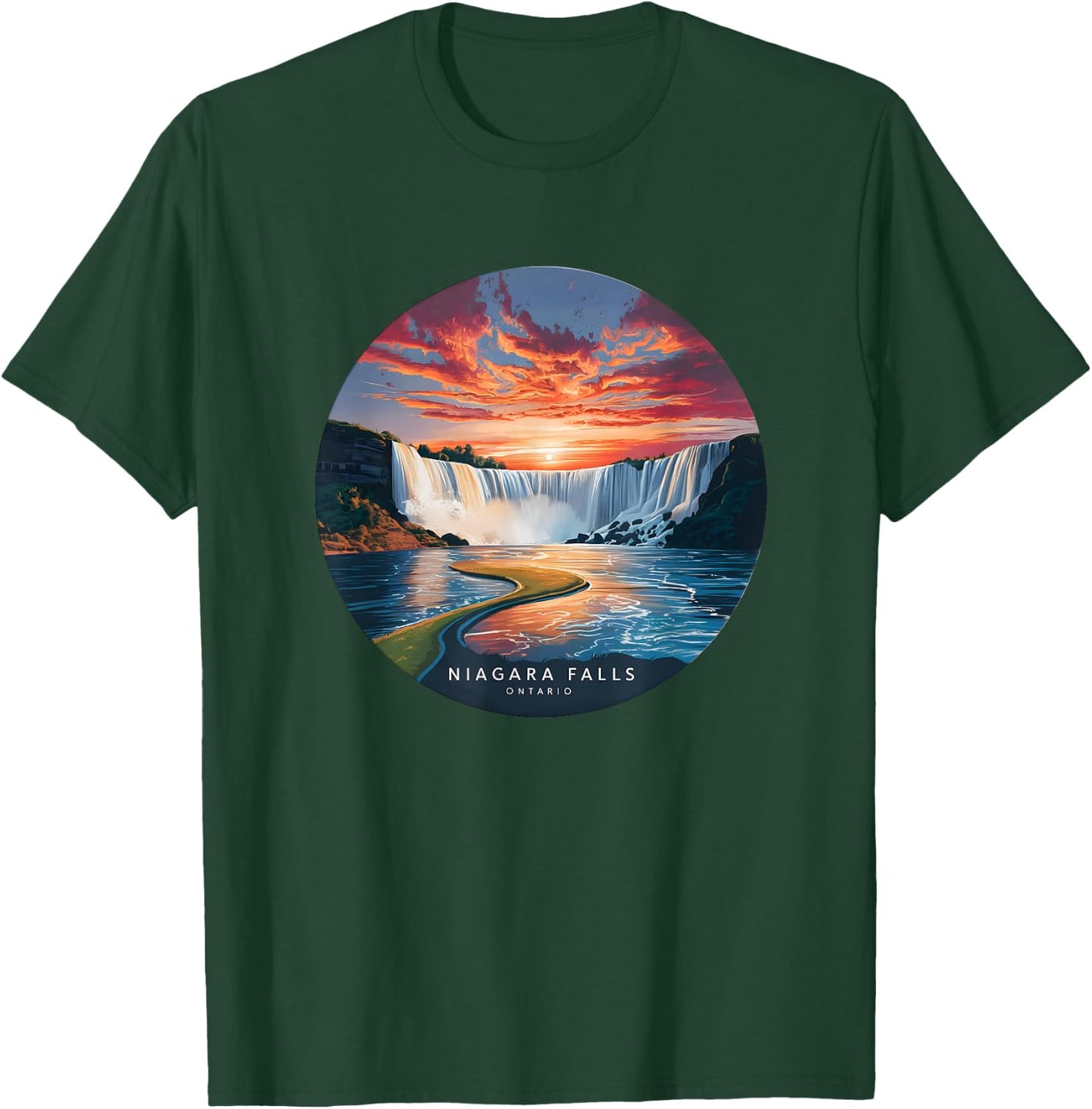 Niagara Falls Ontario Canada Sunset T-Shirt - T-Shirt | Forest