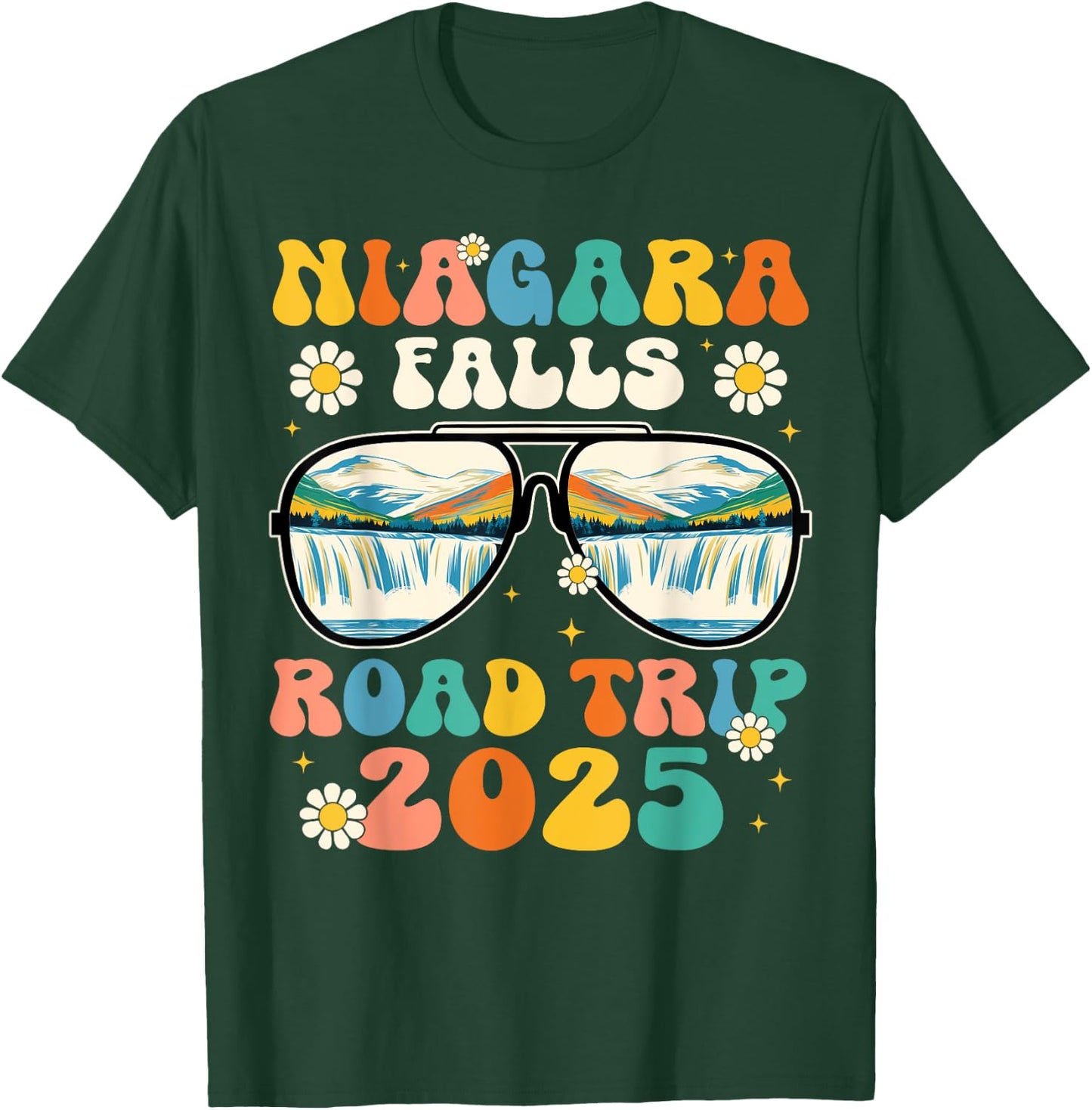 Niagara Falls Road Trip 2025 Sunglasses Family Vacation 2025 T-Shirt - T-Shirt | Forest