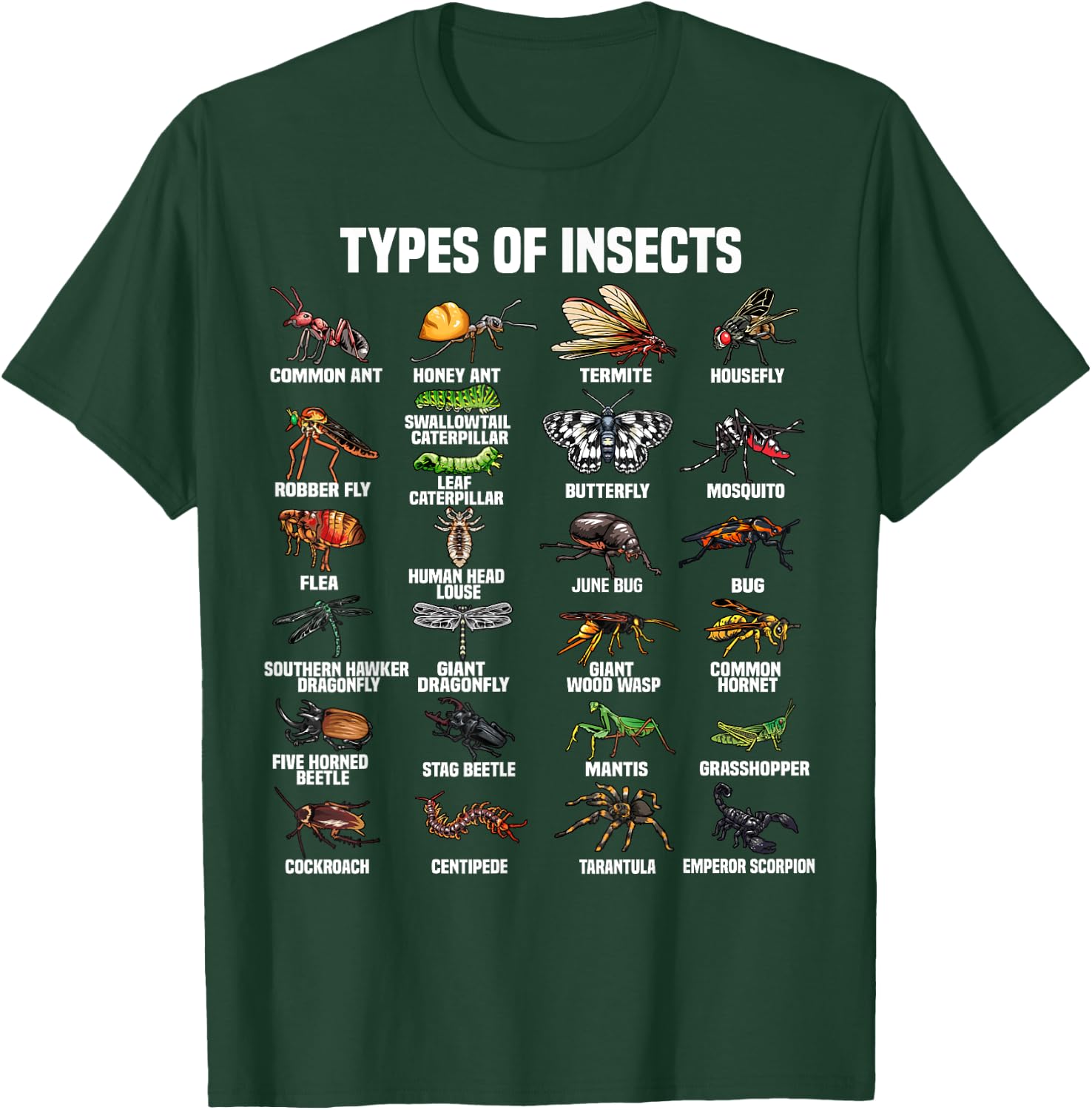 Funny Entomology Designs Women Bug Collectors Lovers T-Shirt - T-Shirt | Forest