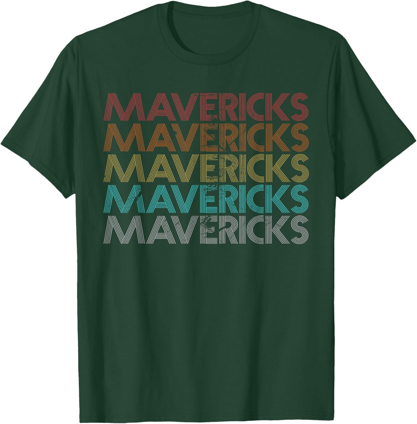 Mavericks Vintage Apparel Retro-Modern -Adult , Black, Small, Short Sleeve T-Shirt - T-Shirt | Forest