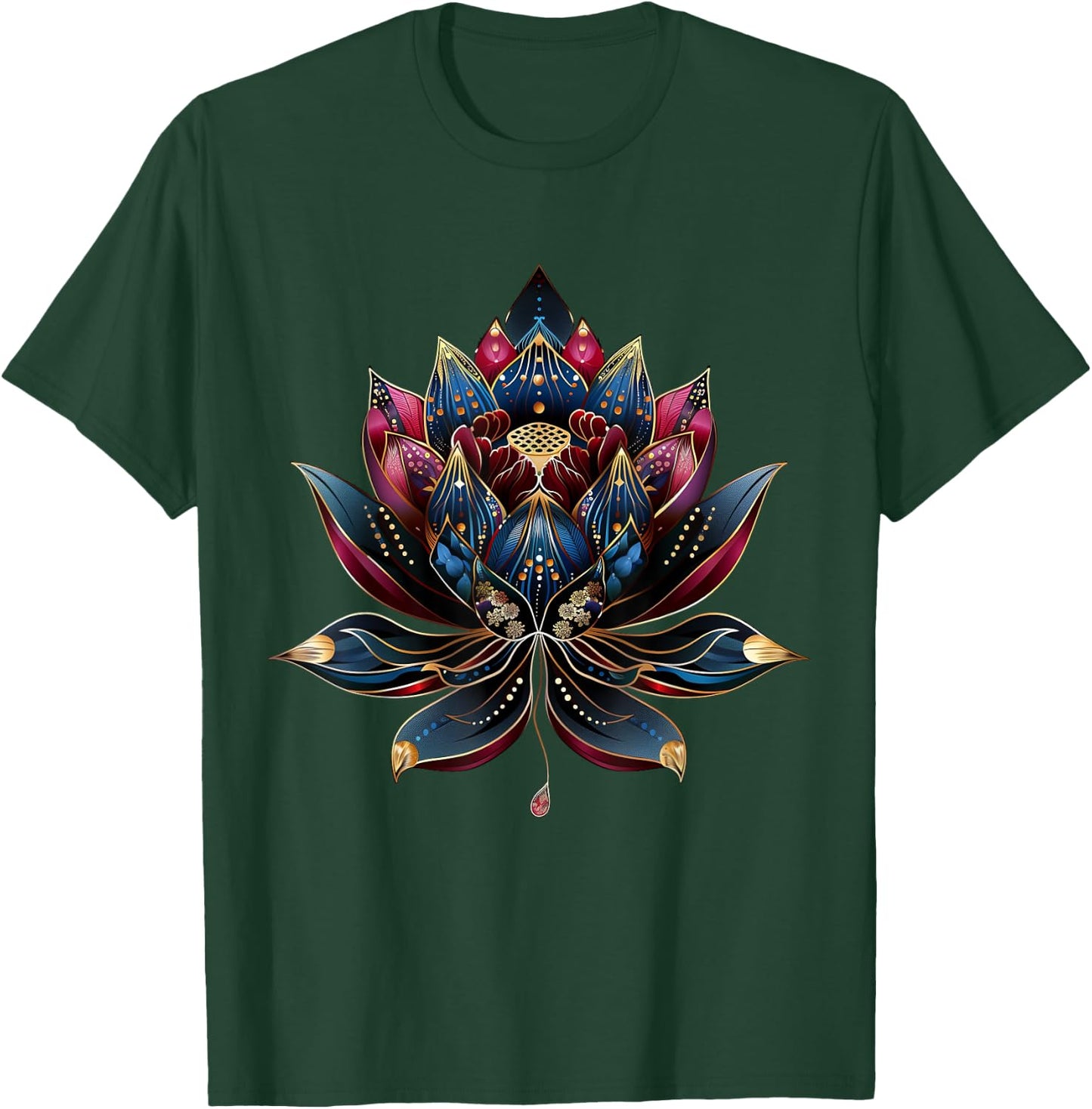 Lotus Flower Vintage Japanese Zen Buddhist Buddhism Yoga T-Shirt - T-Shirt | Forest