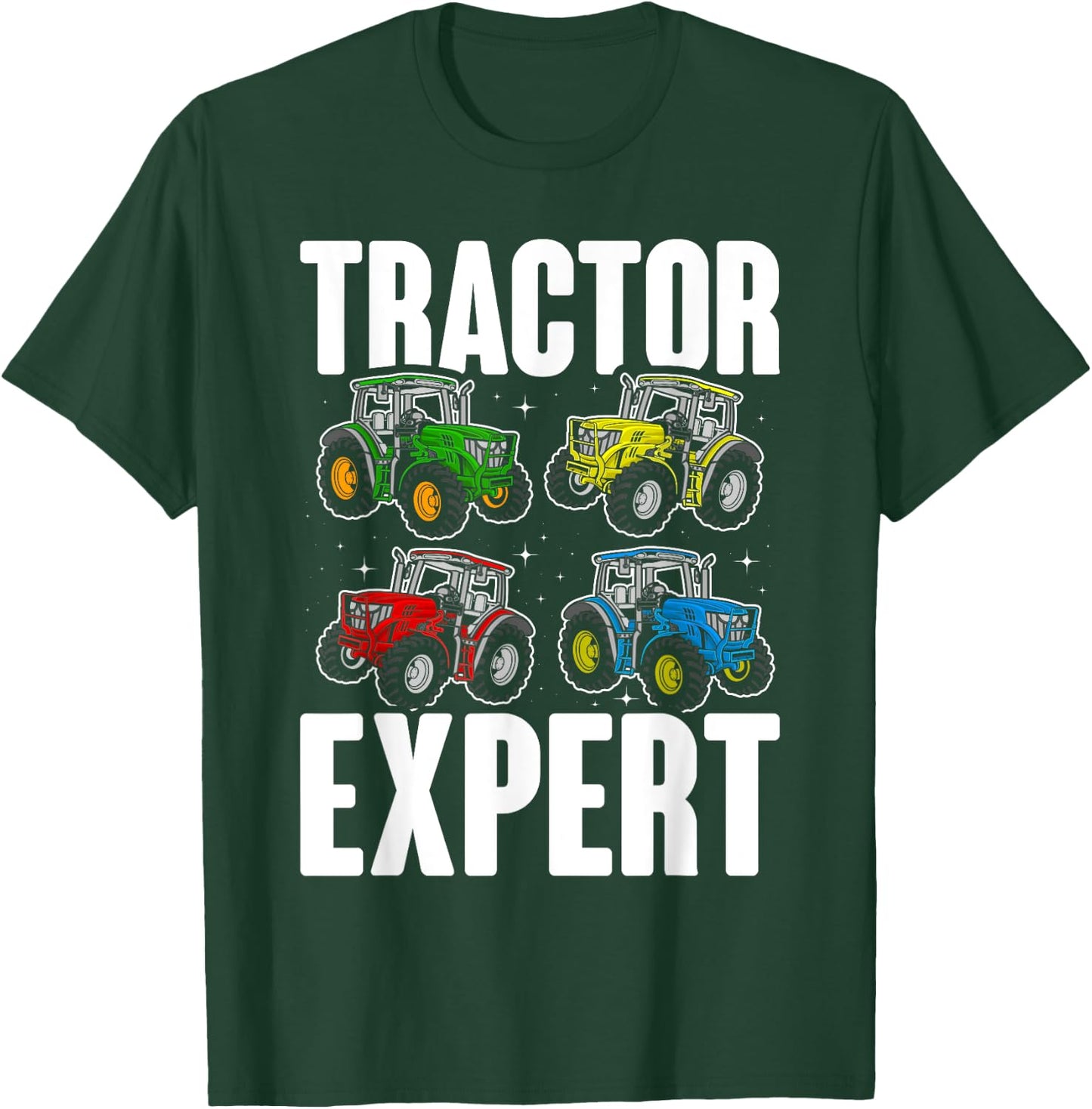 Kids Tractor Expert Funny Boys Tractors Toddler T-Shirt - T-Shirt | Forest