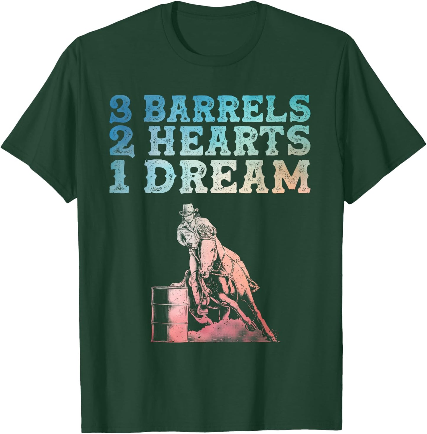 Cool Barrel Racing Design Men Rodeo Barrel Racer T-Shirt - T-Shirt | Forest