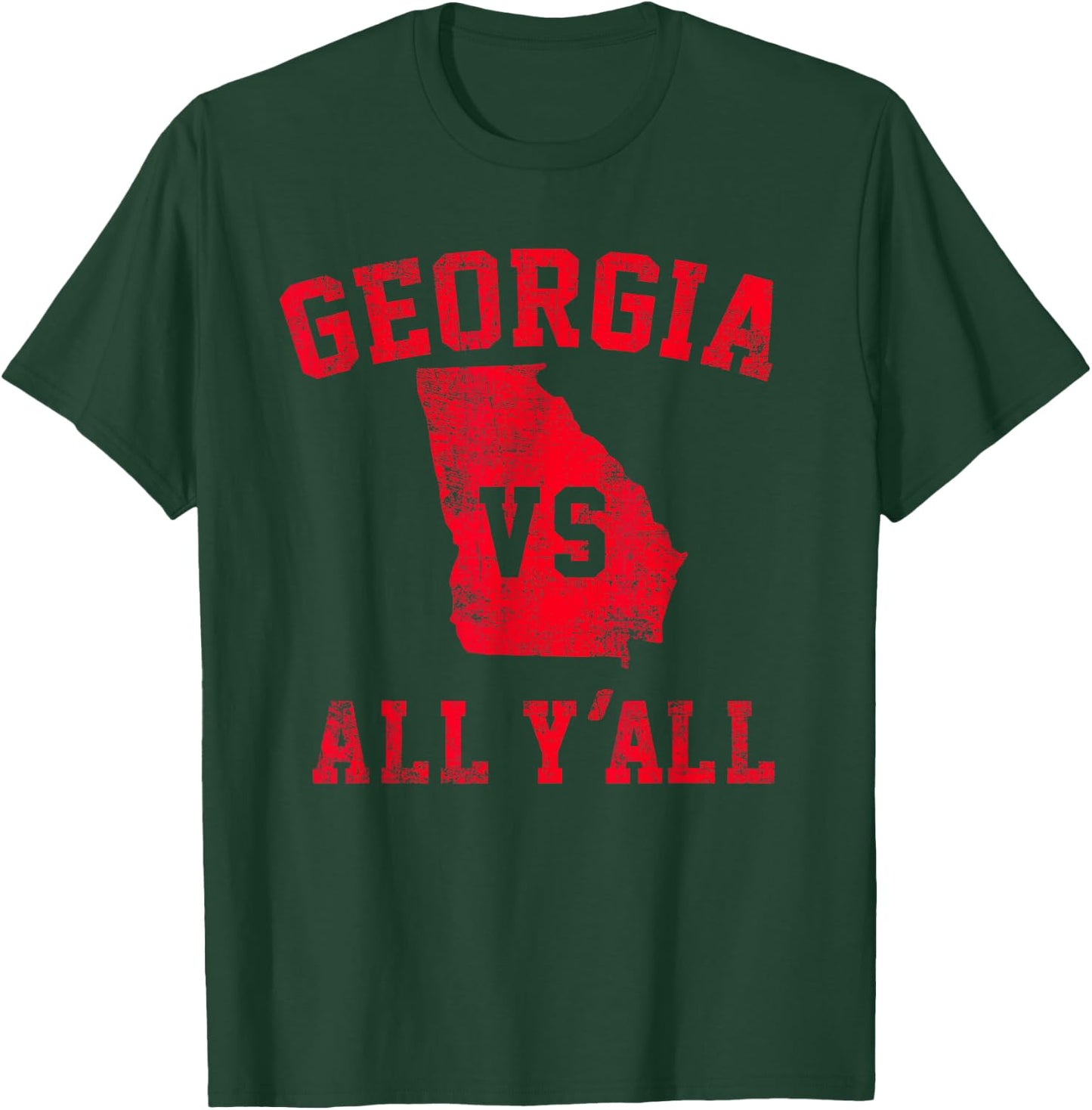 Georgia vs All Yall for Y'All Funny Georgia T-Shirt - T-Shirt | Forest