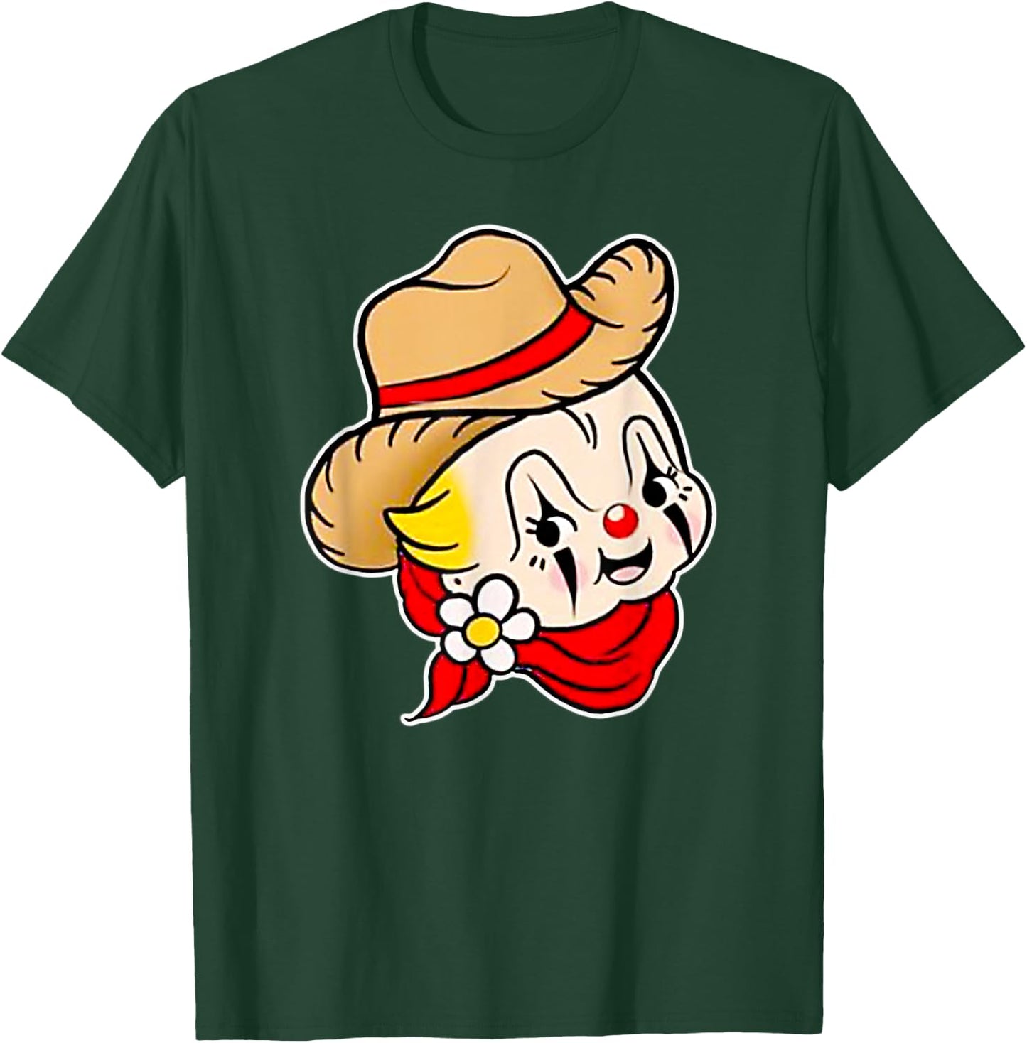 Kewpie Baby Rodeo Clown Cowboy Traditional Tattoo Flash T-Shirt - T-Shirt | Forest