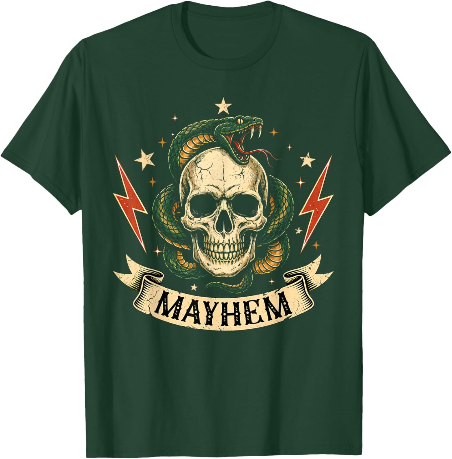 Mayhem Son Daughter Funny Matching Family T-Shirt - T-Shirt | Forest