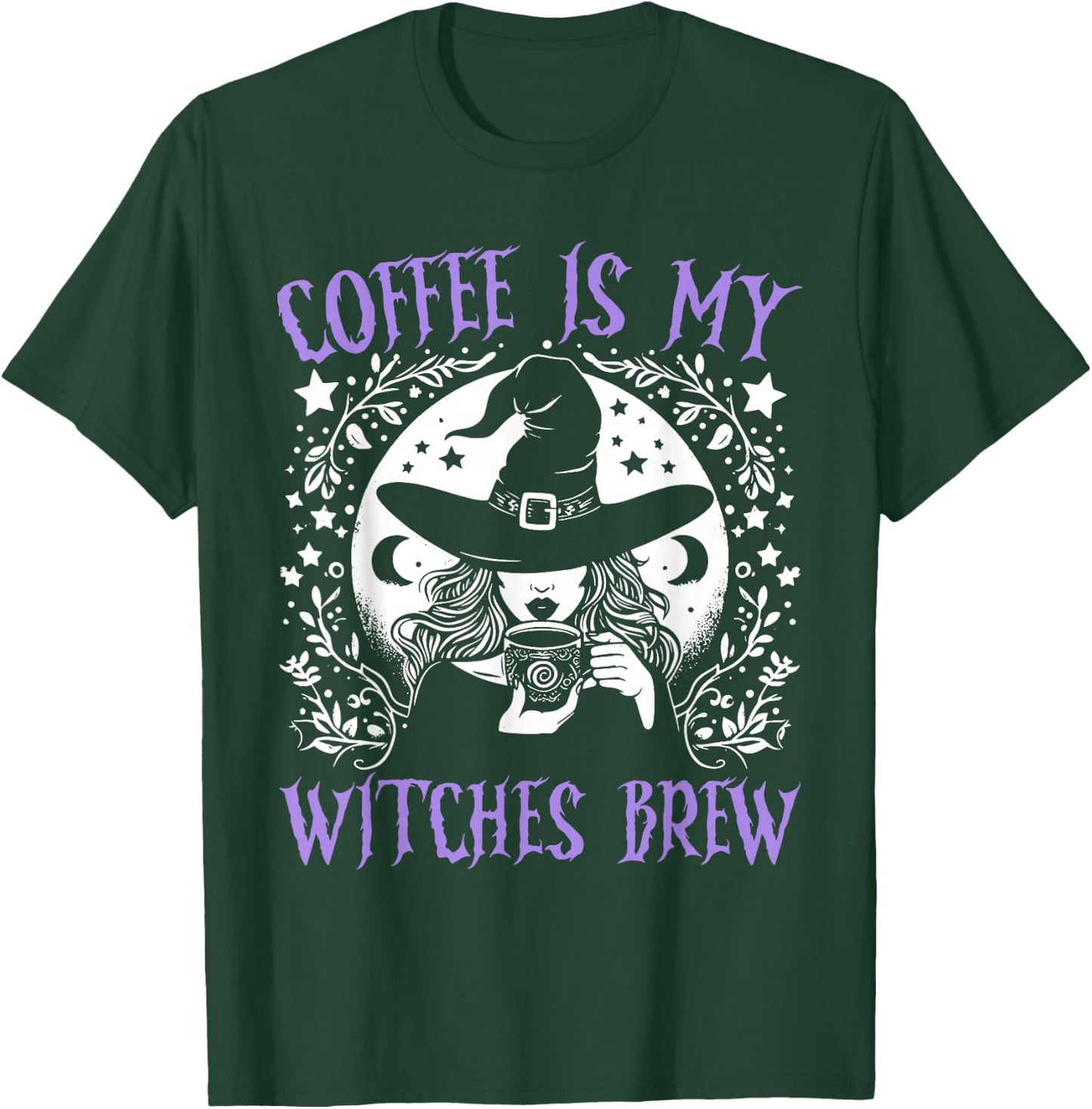 Coffee Is My Witches Brew Retro Halloween Witch Brew T-Shirt - T-Shirt | Forest