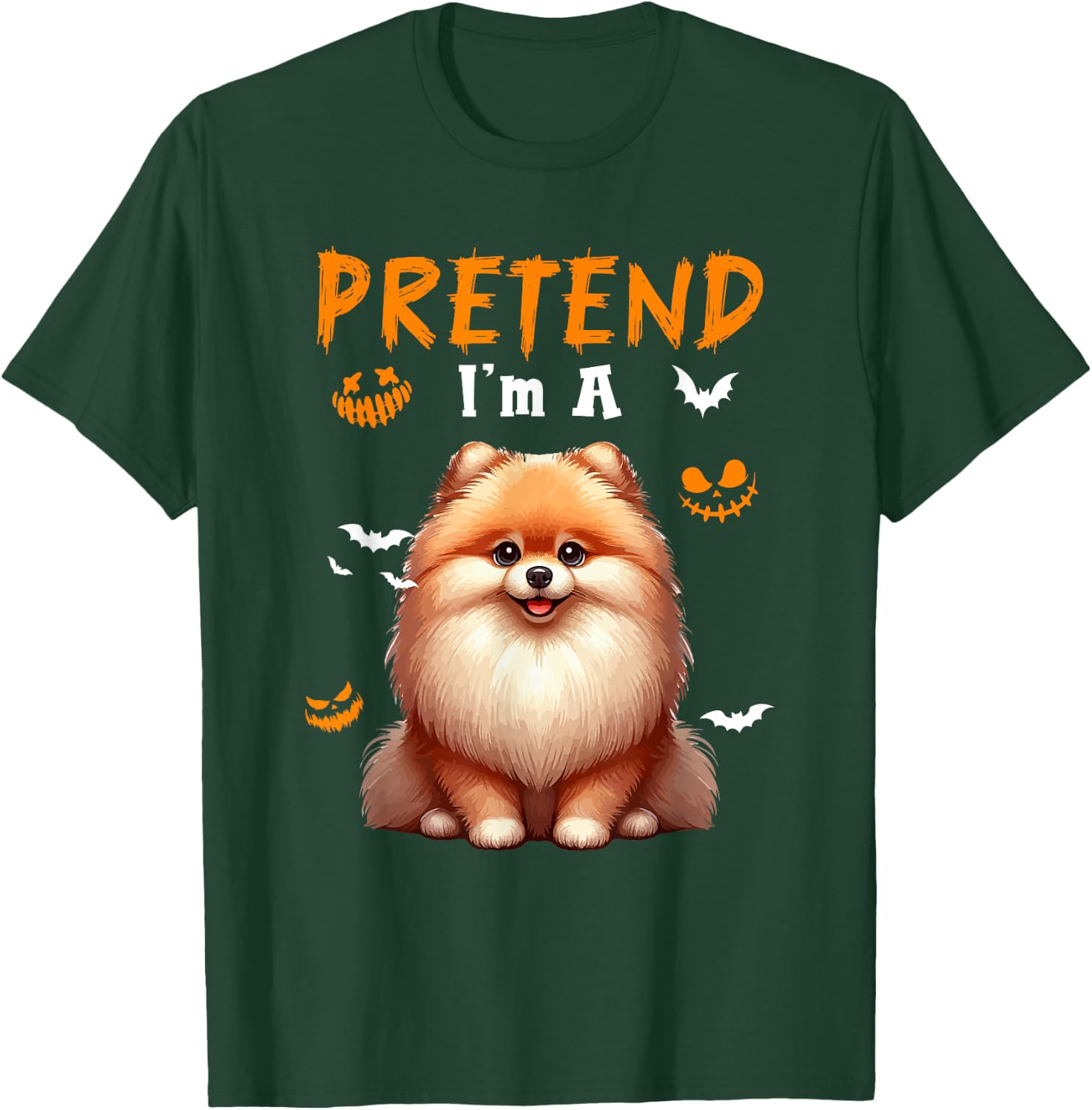Pretend I'm A Pomeranian Halloween Costume Owner Kids T-Shirt - T-Shirt | Forest