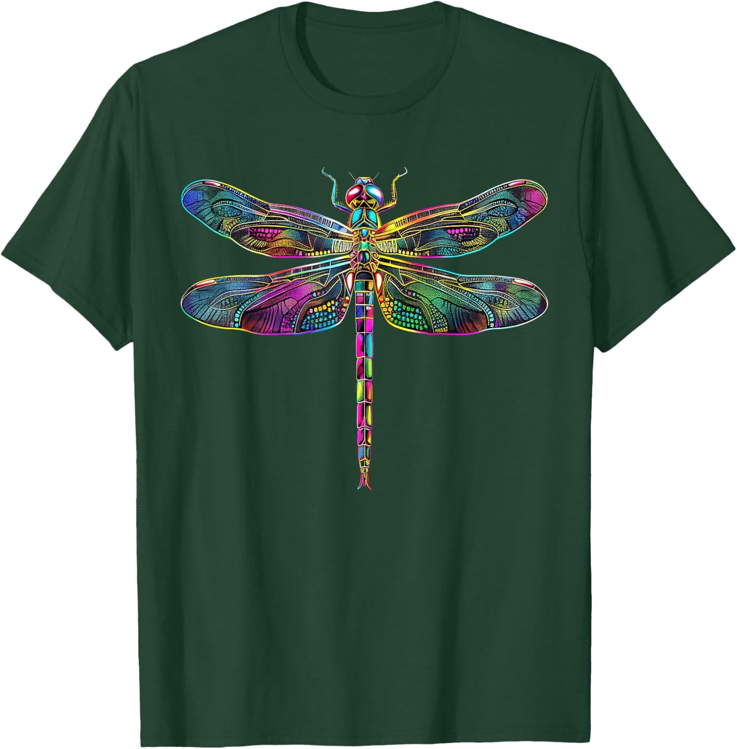 Dragonfly Flying Insects Colorful Wings Cute Dragonflies T-Shirt - T-Shirt | Forest