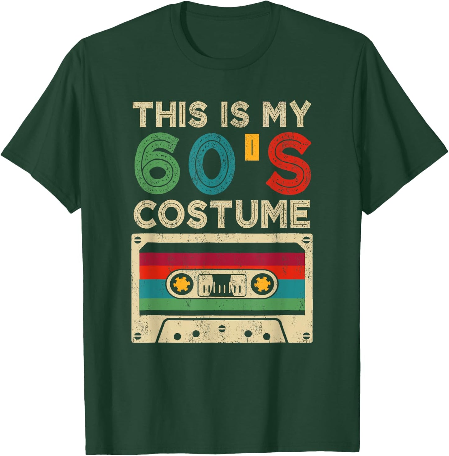 This Is My 60's Costume Funny Halloween 1960s Party Retro T-Shirt - T-Shirt | Forest