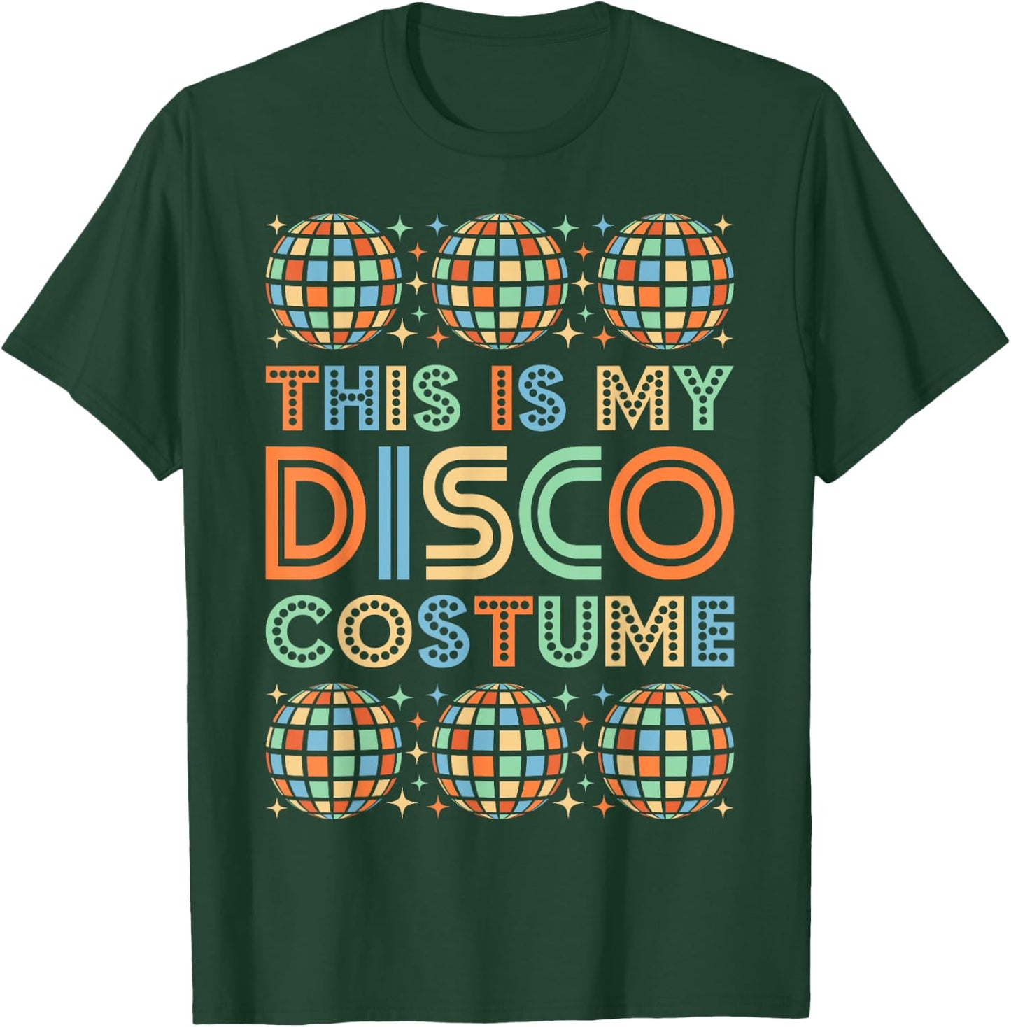 Vintage 60s 70s Disco Costume 60's 70's Theme Party Outfit T-Shirt - T-Shirt | Forest