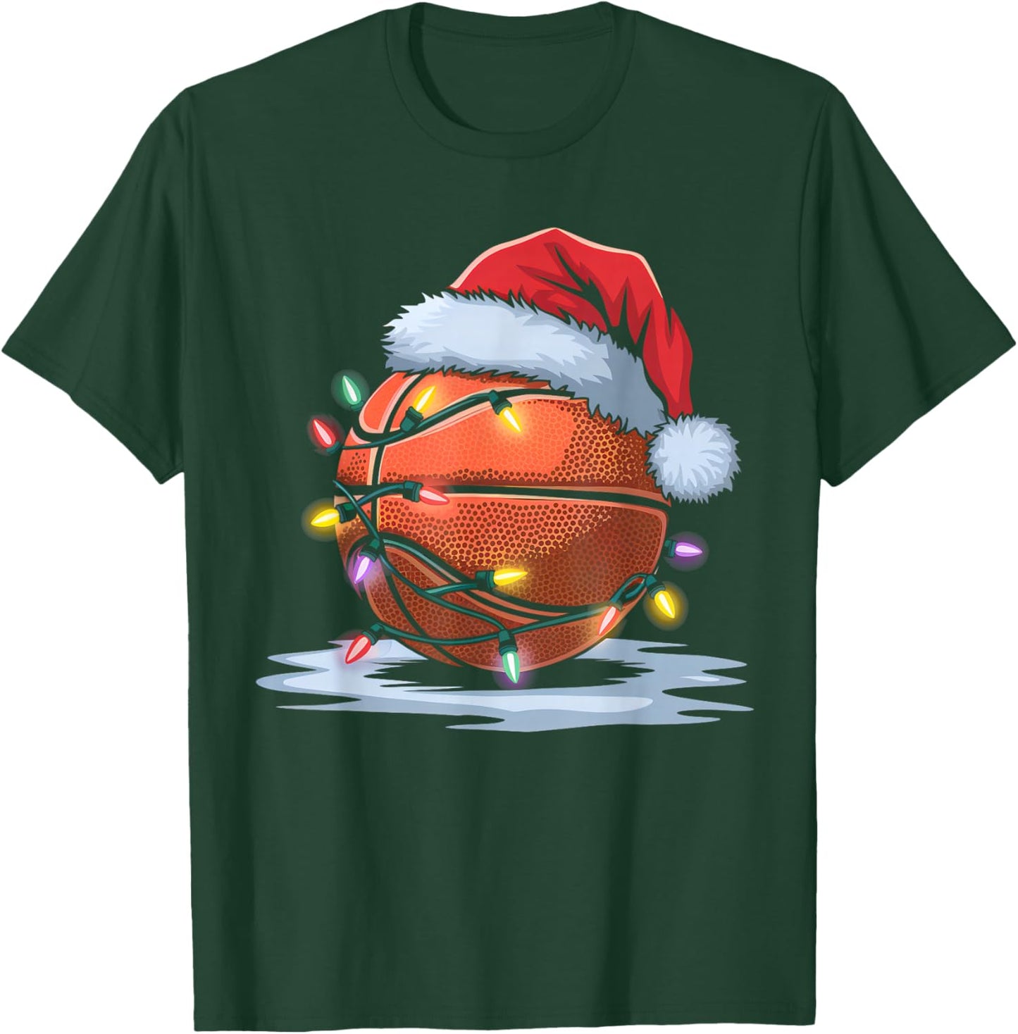 Christmas Basketball Player Santa Sports Design Boys T-Shirt - T-Shirt | Forest