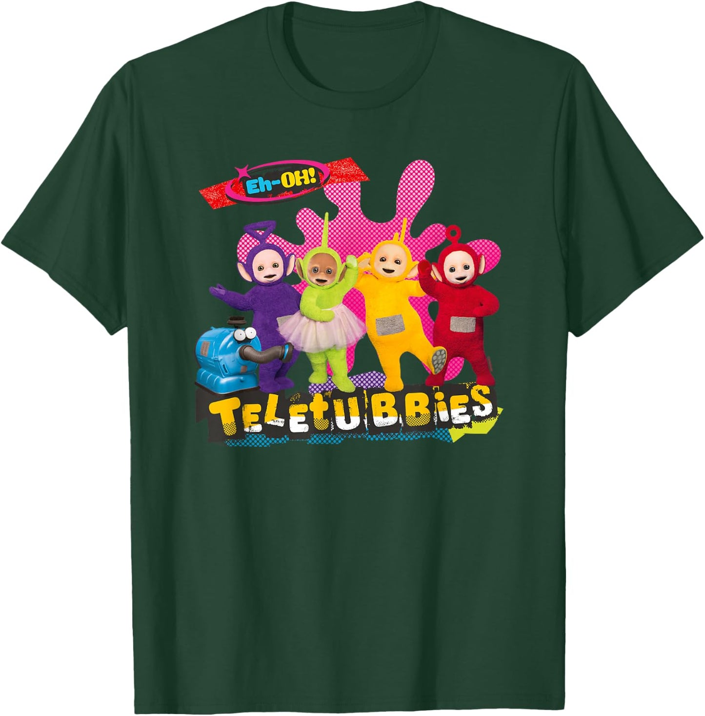 Teletubbies Eh Oh Characters Vacuum T-Shirt - T-Shirt | Forest
