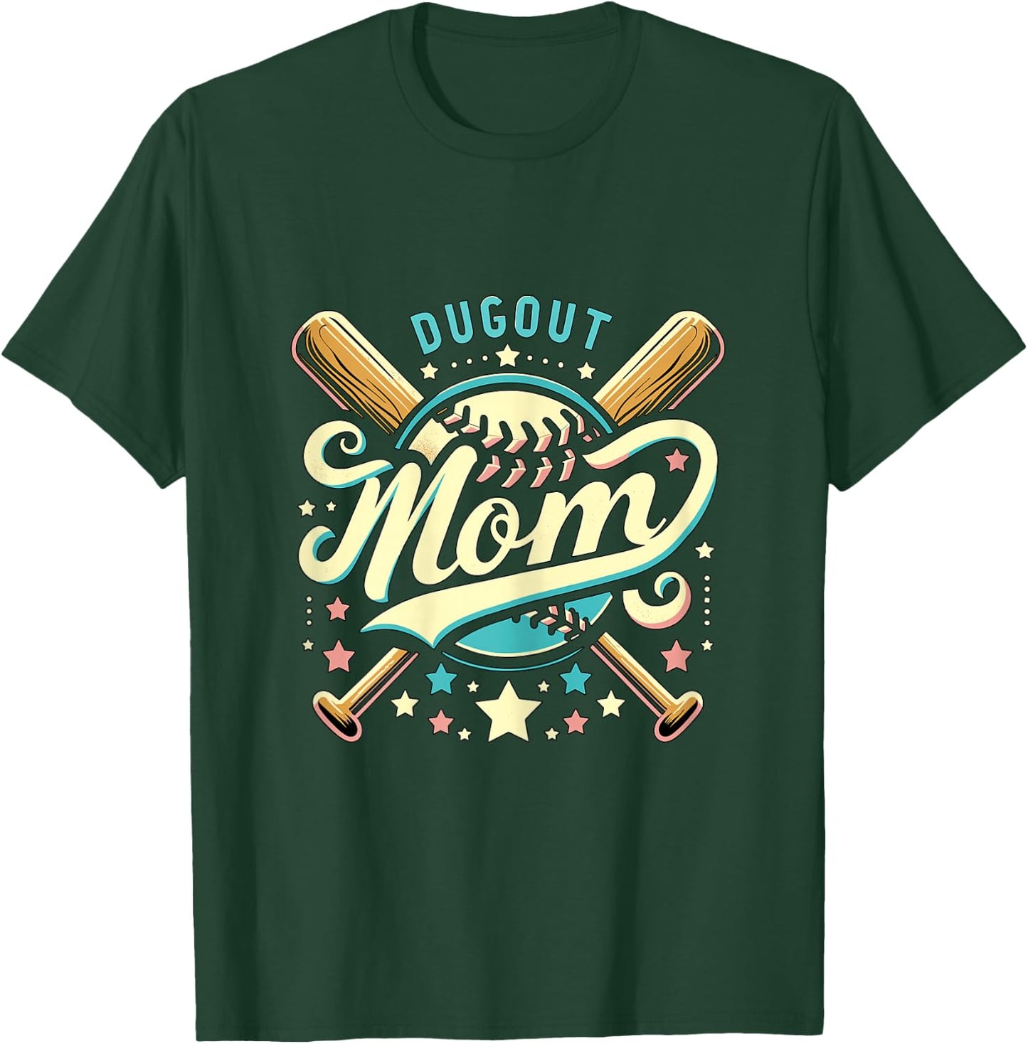 Dugout Mom Dugout Player Mother's Day T-Shirt - T-Shirt | Forest