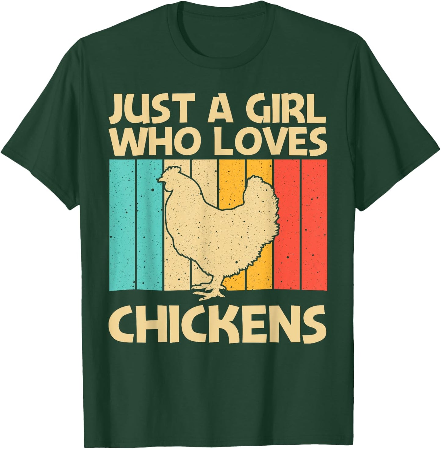 Funny Chicken Art For Girls Mom Chicken Farmer Poultry Lover T-Shirt - T-Shirt | Forest