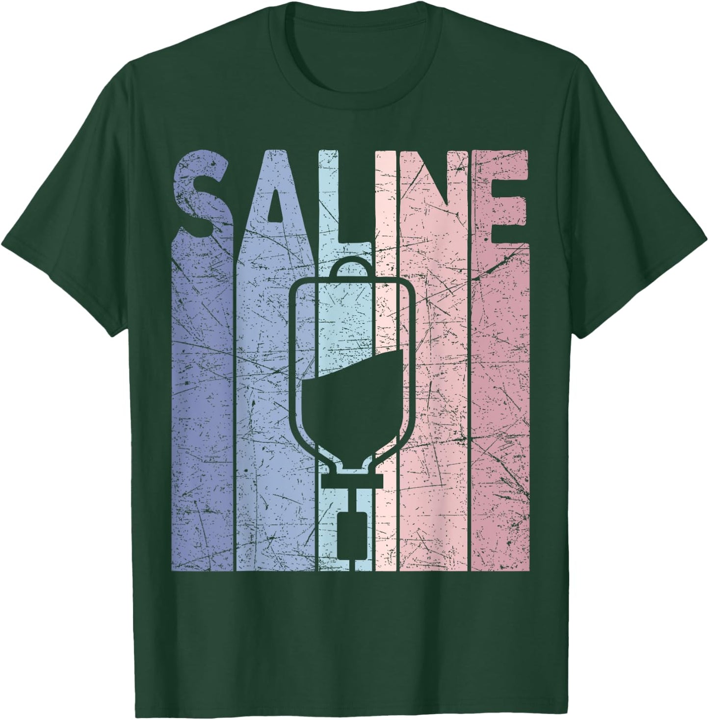Saline Vintage Nurse Saline Retro Nursing T-Shirt - T-Shirt | Forest