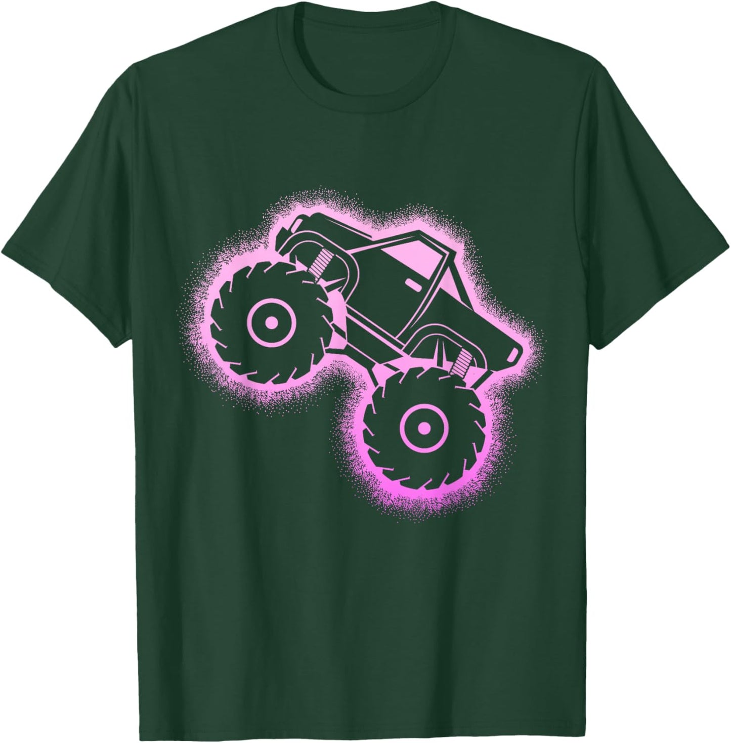 Monster Truck Girls Ladies T-Shirt - T-Shirt | Forest