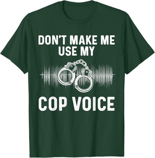 Funny Police Officer Art Women Cop Policeman Police T-Shirt - T-Shirt | Forest