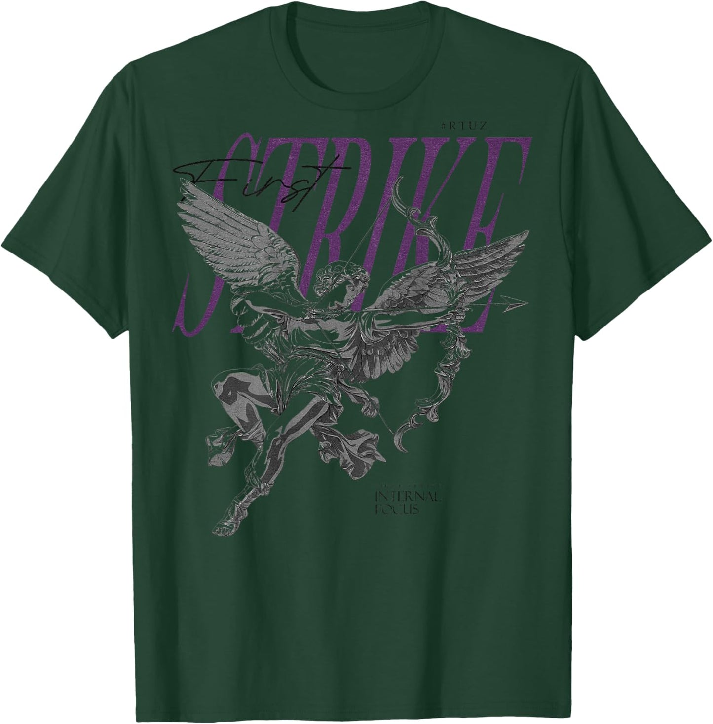 Hip Hop Vintage Edgy Urban Y2K Back Print Streetwear Angel T-Shirt - T-Shirt | Forest