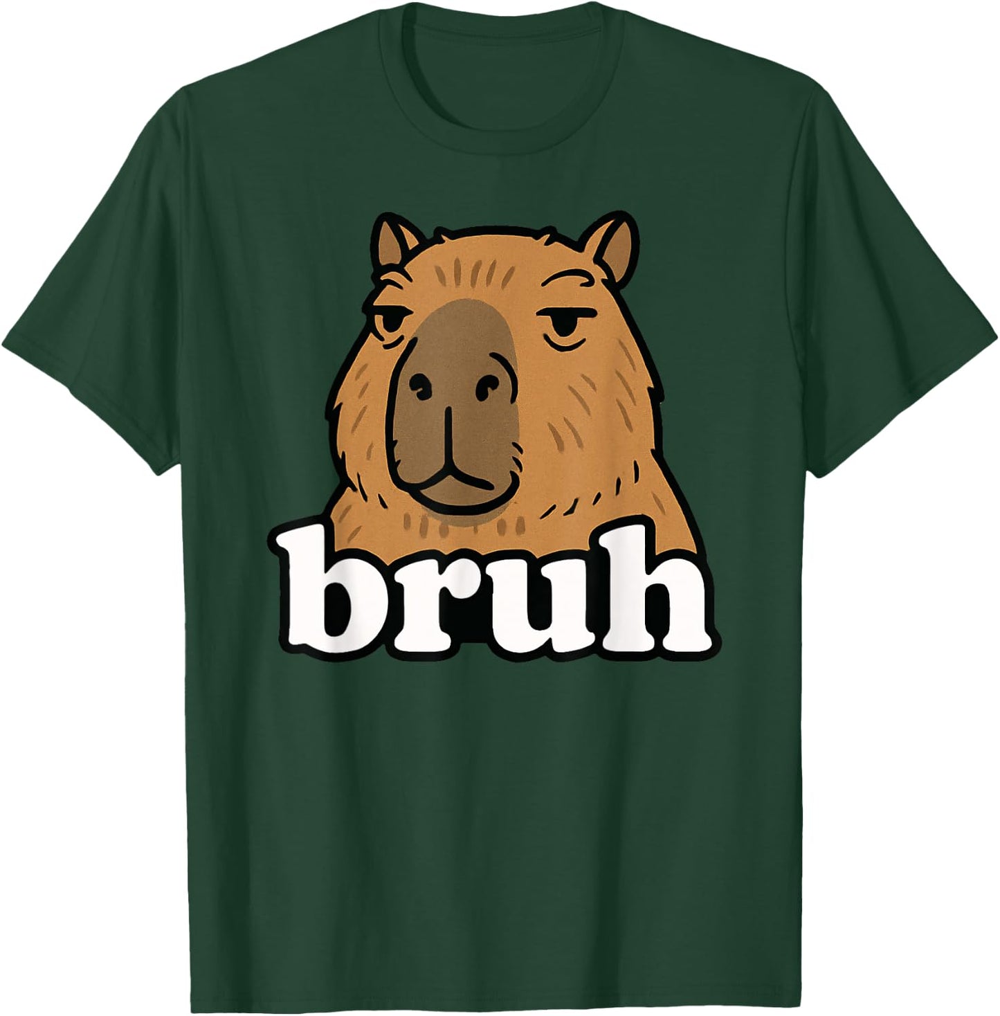 Funny Capybara Bruh Meme Humor Animal Lover Boys Girls Kids T-Shirt - T-Shirt | Forest