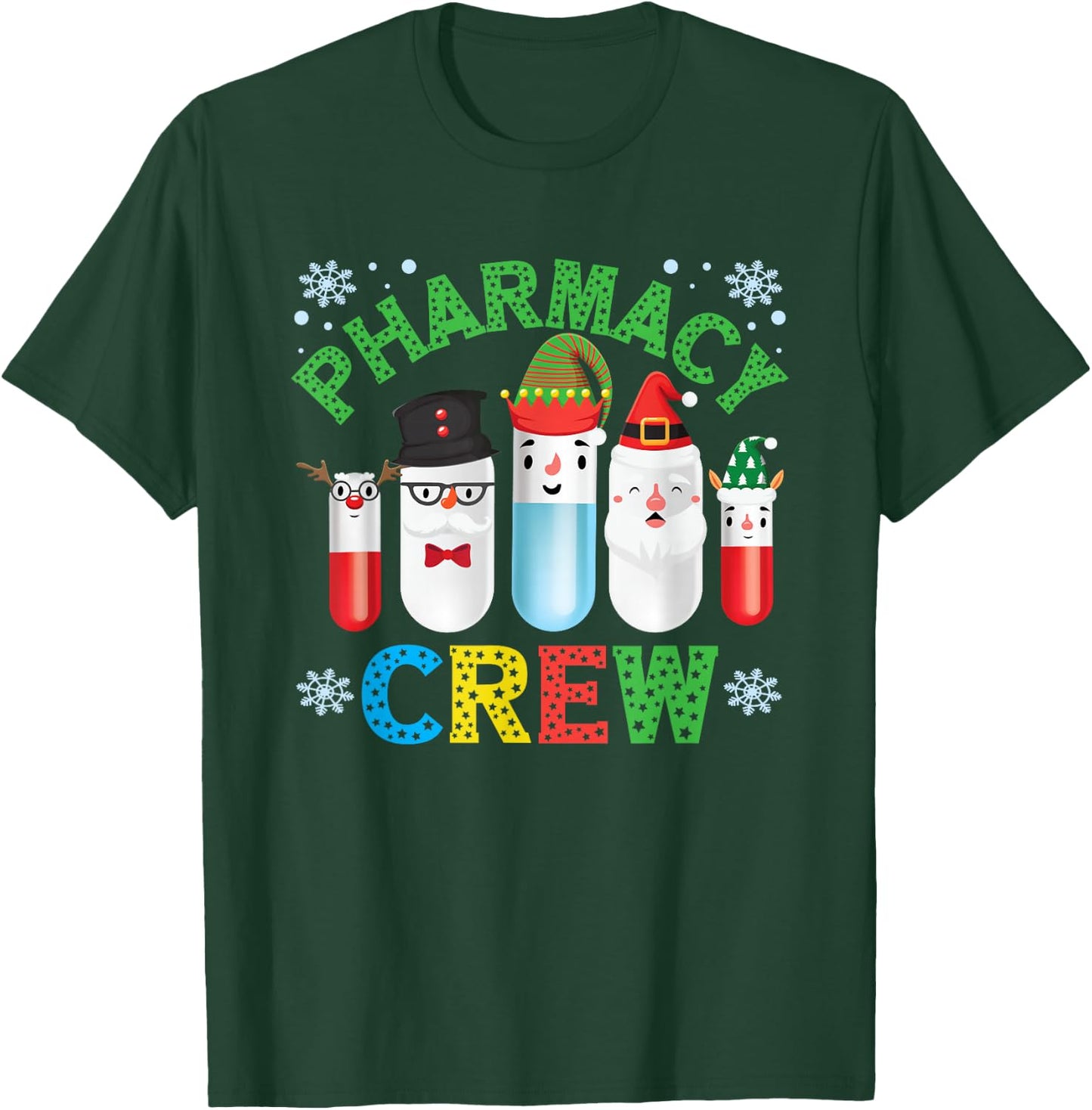 Funny Pharmacy Crew Christmas Pharmacist Gift T-Shirt - T-Shirt | Forest