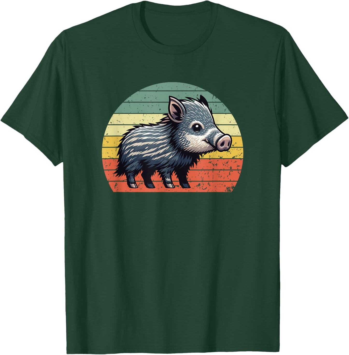 Javelina on a Vintage Sunset, Javelina T-Shirt - T-Shirt | Forest